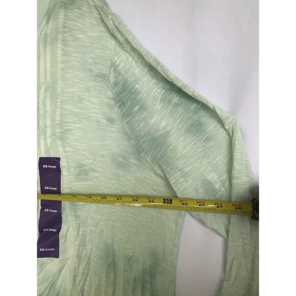 BANDOLINO Women's Light Harvest Blouse 2XL Faded Daniella Top Roll Tab Sleeve - Picture 5 of 8